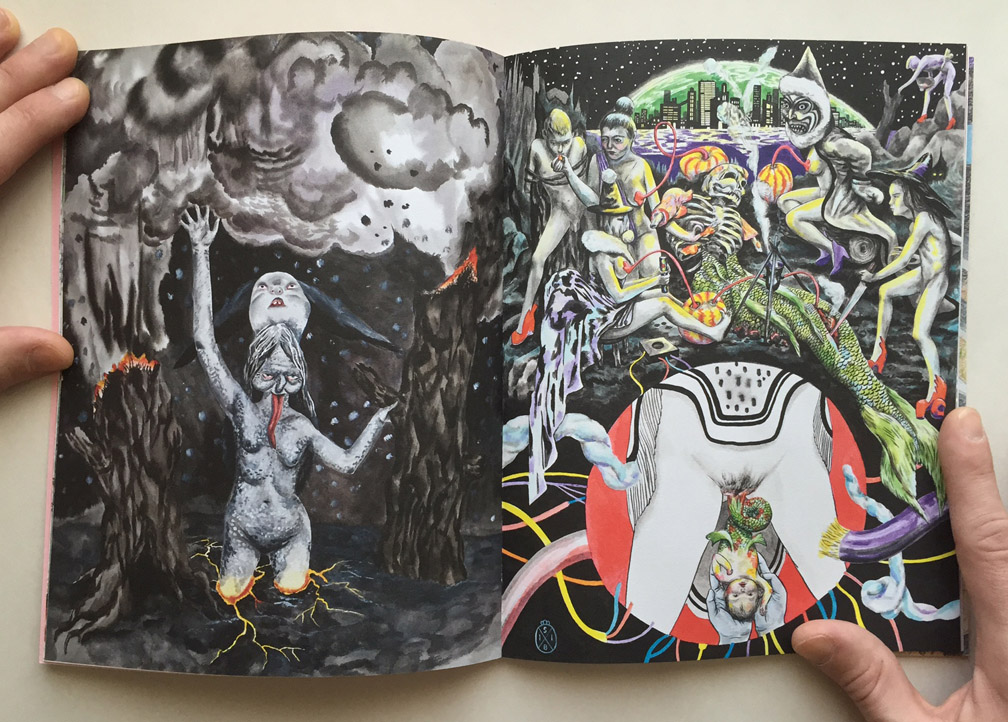 Shary Boyle, inside book, full bleed spread.